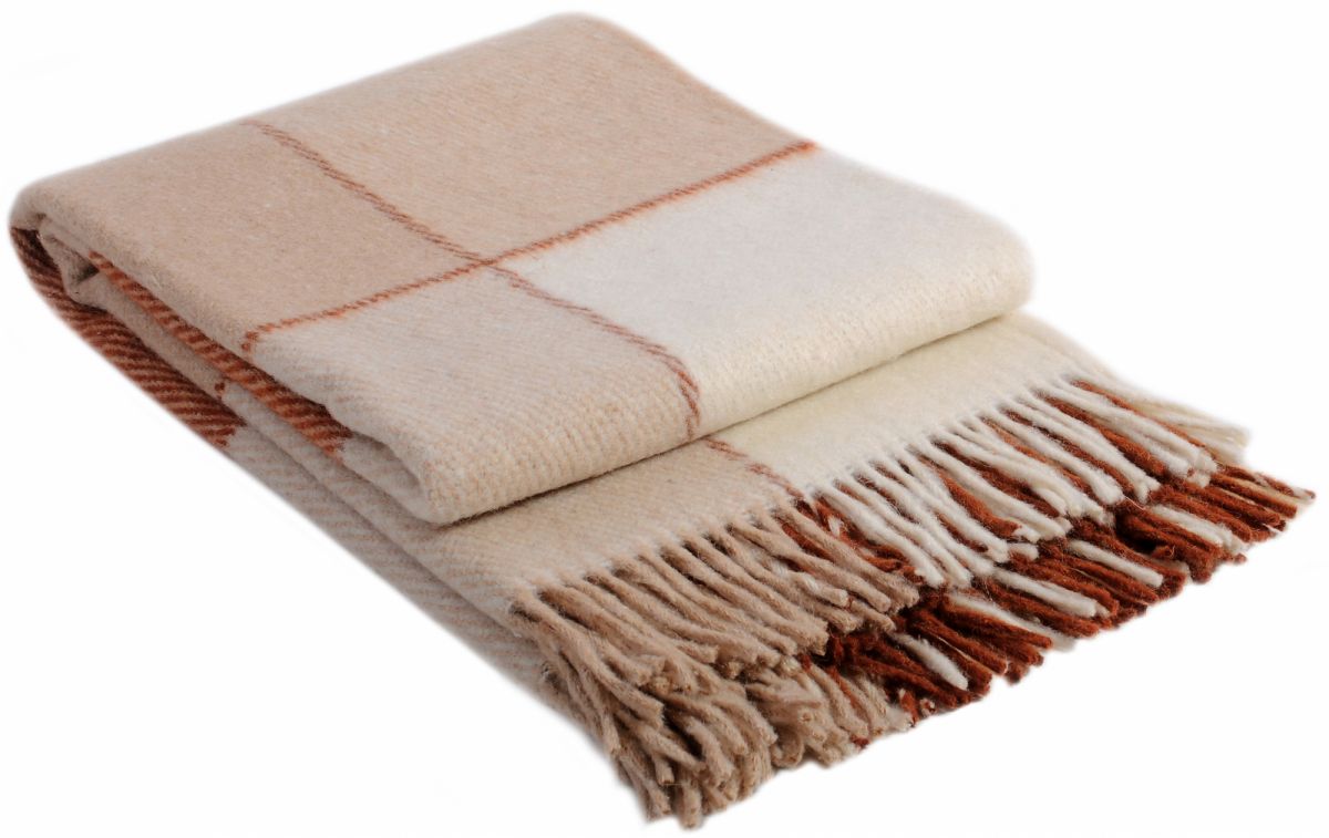 01-02 Бел-беж-тер 200х220 Эльф плед новозеланд. шерсть