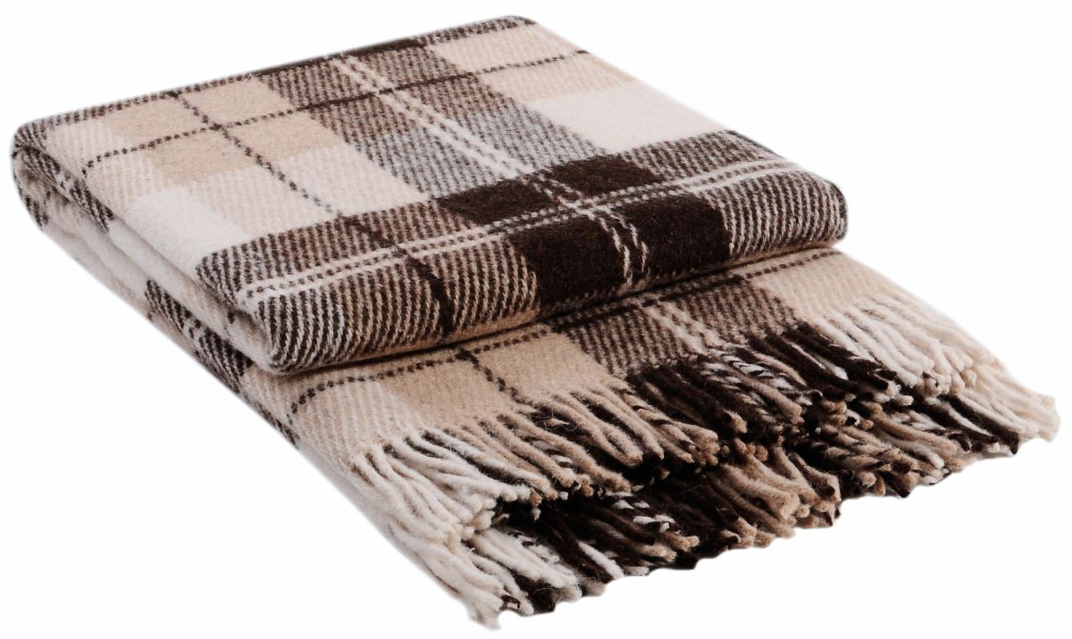 02-01 Бел-беж-кор 170х210 Эльф плед новозеланд. шерсть