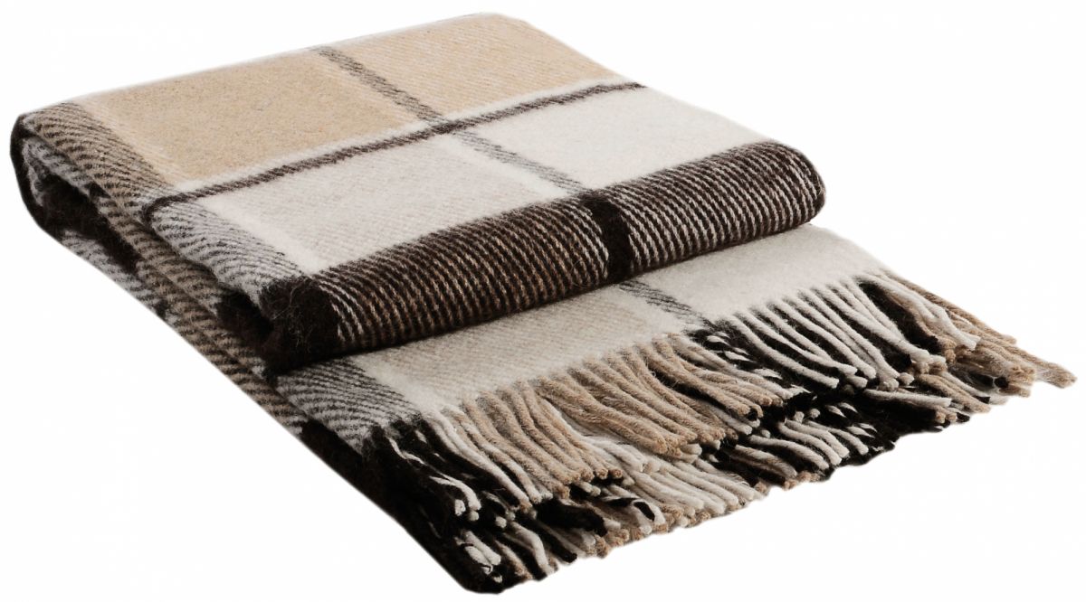 05-01 Бел-беж-кор 140х200 Эльф плед новозеланд. шерсть