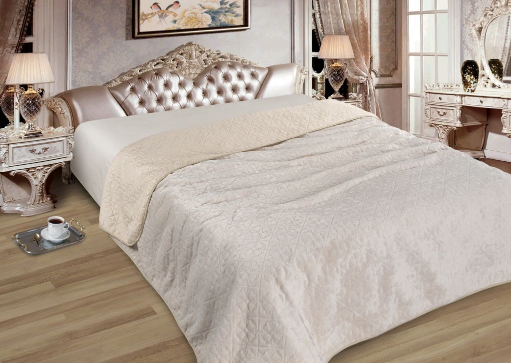 05 250х225 Элит+Мех Однотонное комбинированное ультрастеп Покрывало Марианна