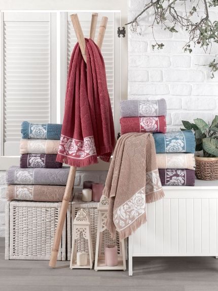 10194 ROSE Хлопок 50х90 (6) 480гр. полотенце DO@CO Метеор