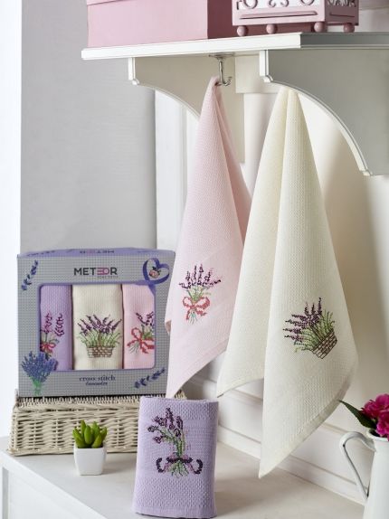 10423 KANAVICE LAVANTA (40х60)х3шт в коробке Набор кухонный Метеор