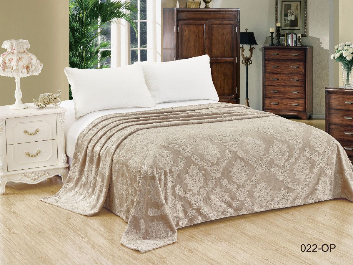 150-022-pv Венеция 150х200 однотонный с тиснением микрофибра плед AlViTek