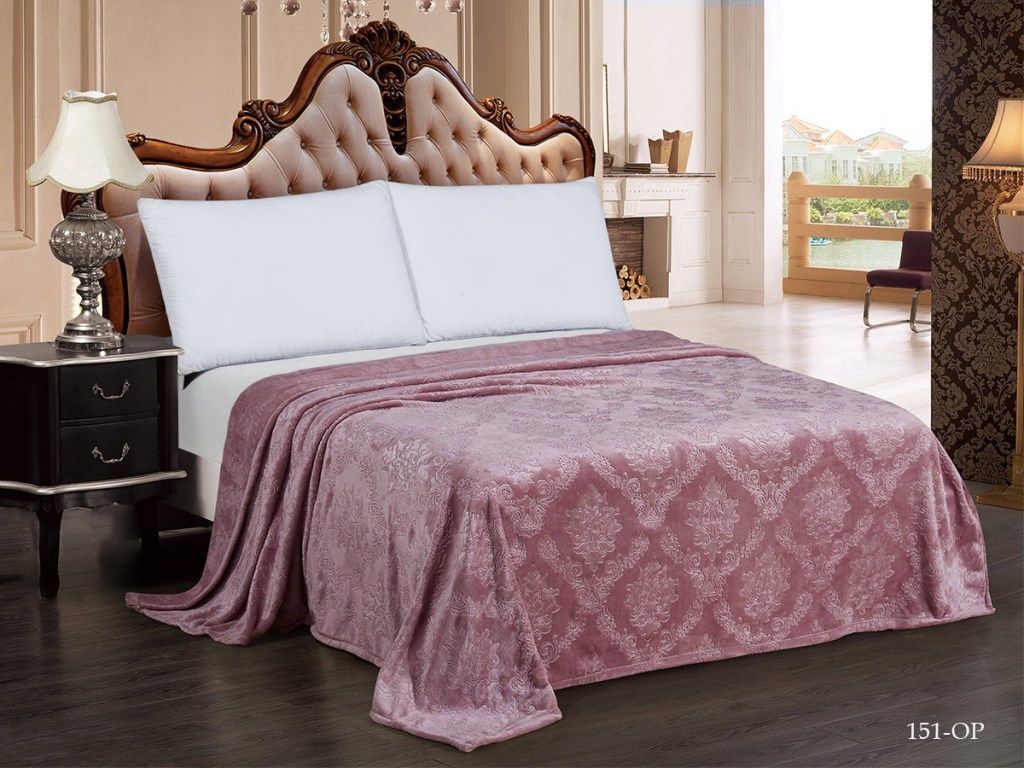 150-151-pv Венеция 150х200 однотонный с тиснением микрофибра плед AlViTek