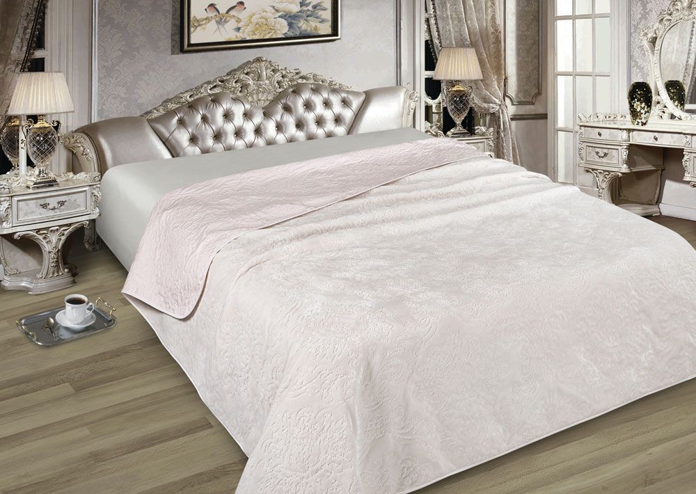 17 250х225 Элит+Мех Однотонное комбинированное ультрастеп Покрывало Марианна