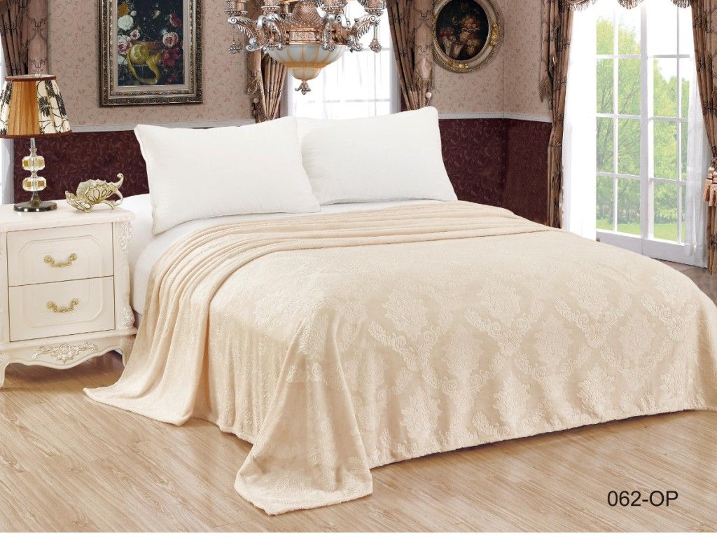 180-062-pv Венеция 180х200 однотонный с тиснением микрофибра плед AlViTek