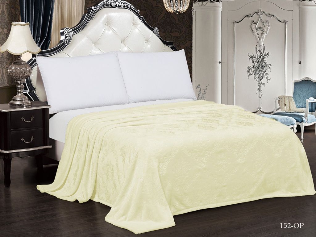 180-152-pv Венеция 180х200 однотонный с тиснением микрофибра плед AlViTek