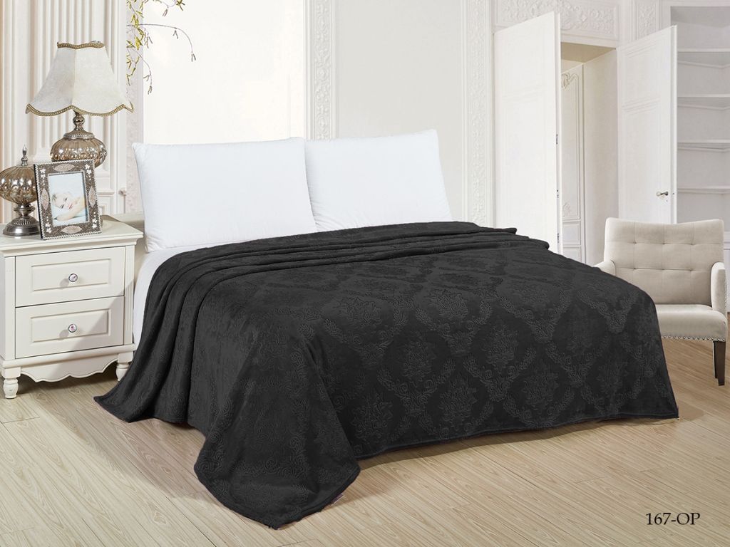 200-167-pv Венеция 200х220 однотонный с тиснением микрофибра плед AlViTek