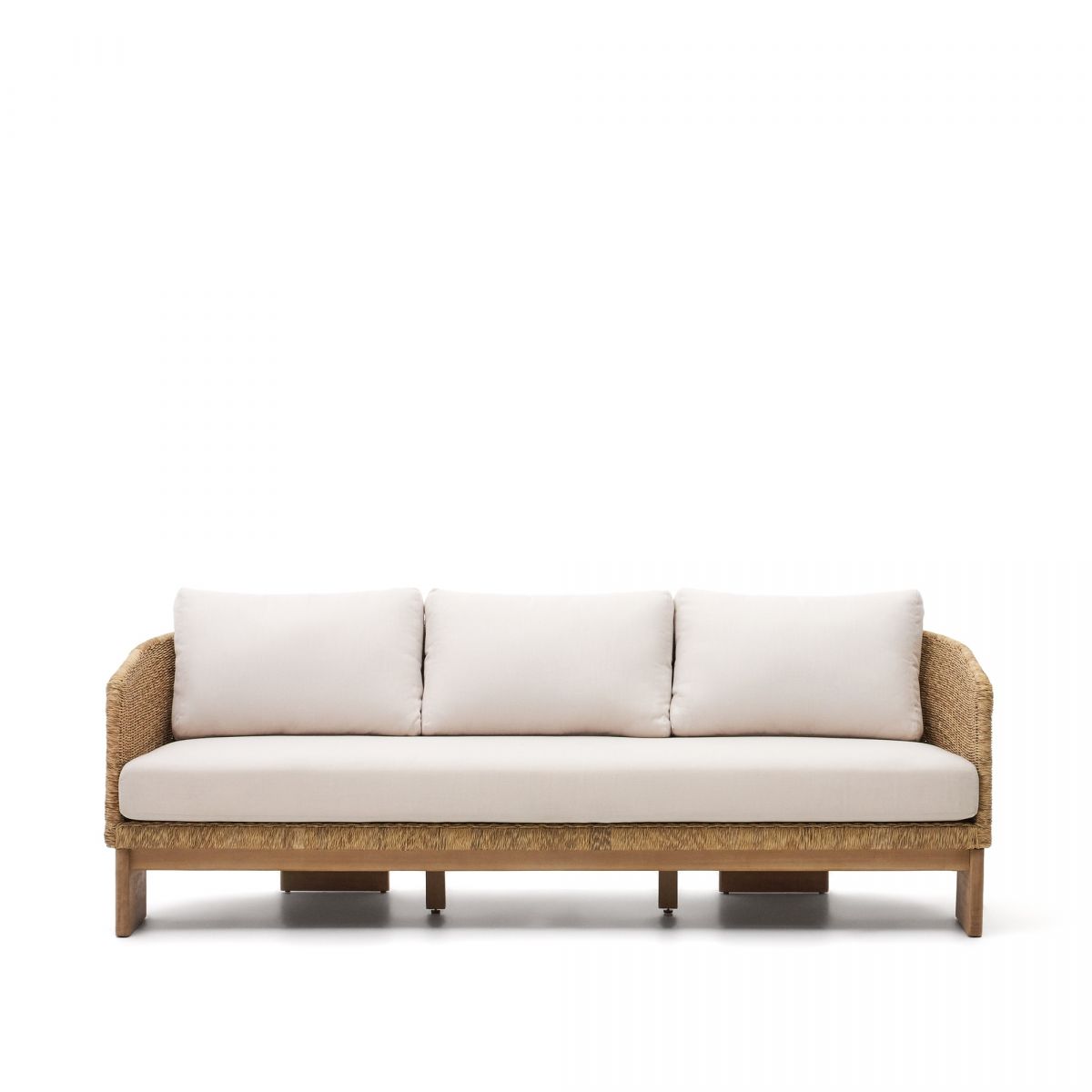 3-местный диван Xoriguer из синтетического ротанга и 100% массива эвкалипта