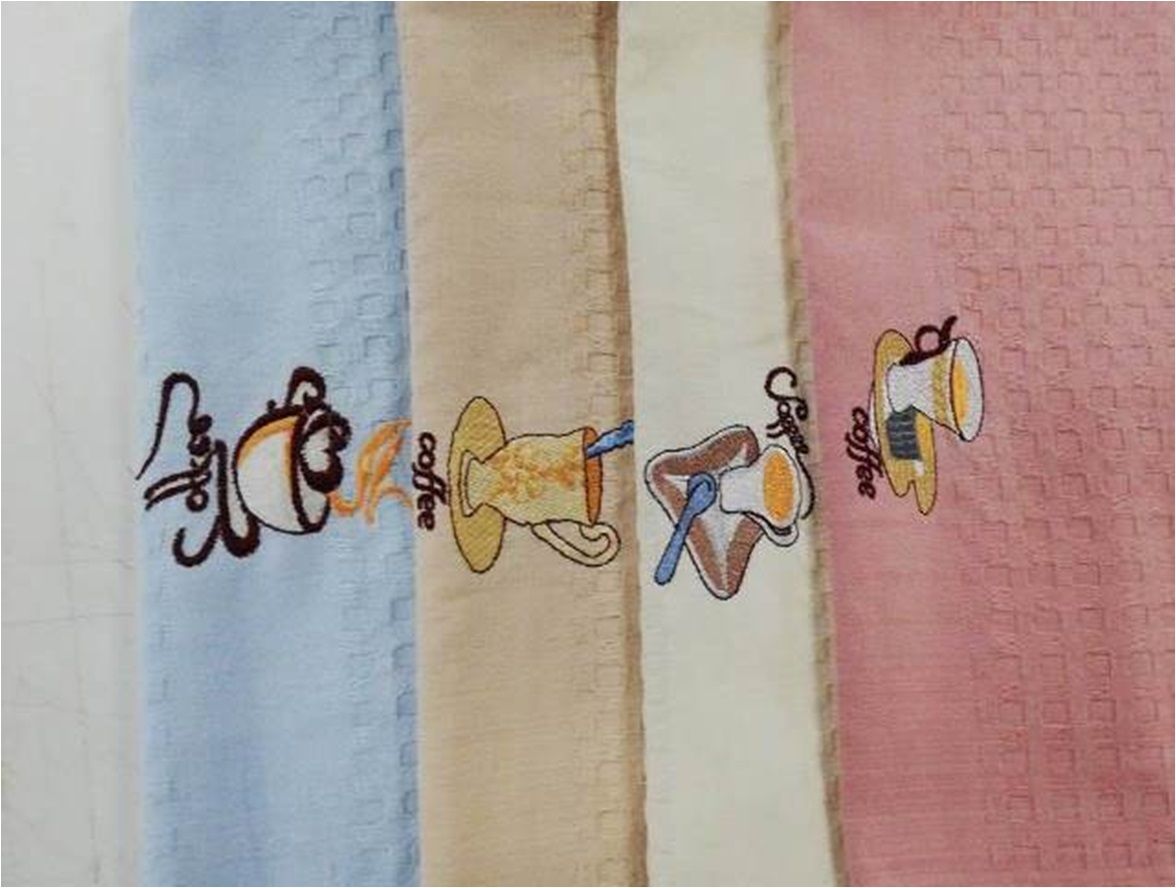 36G3 Чашки Вафля с Вышивкой 40х60 (12) Полотенце Северный город