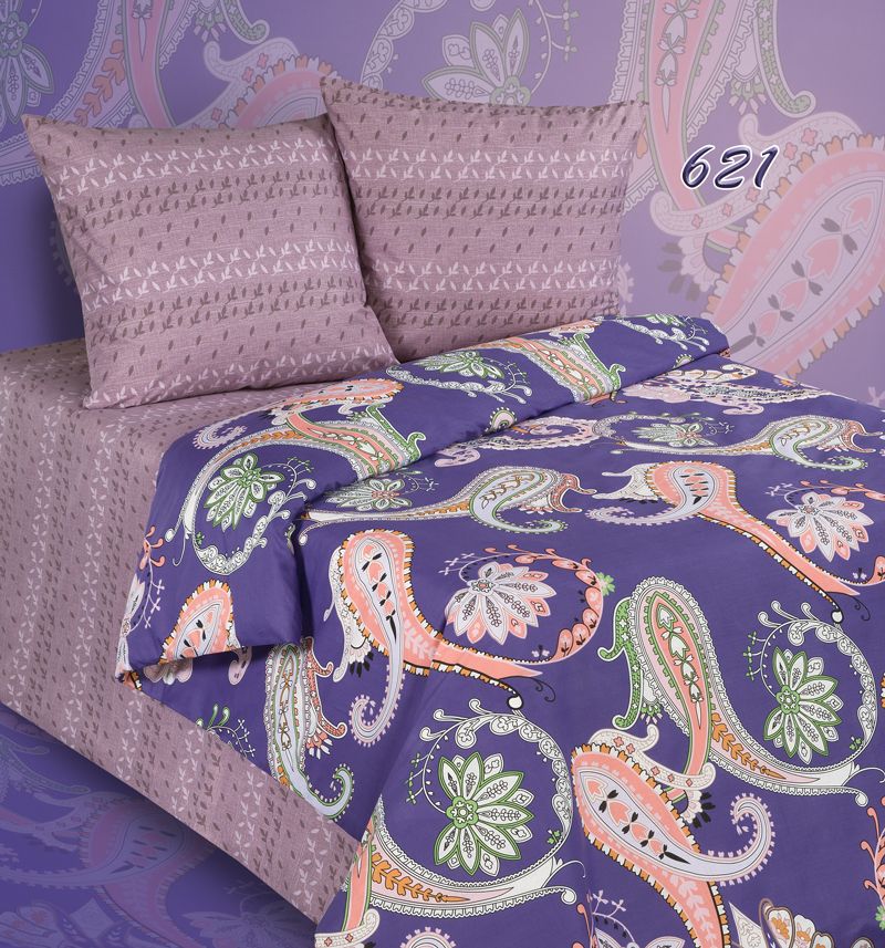 621 КПБ 1.5 сп (5) "Экзотика" Поплин