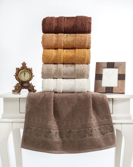 8308 ILAYDA Хлопок 50х90 (6) 480гр. полотенце TWO DOLPHINS