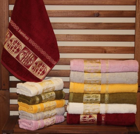 8381 Towel Бамбук 50х90 (6) 480гр.полотенце TWO DOLPHINS
