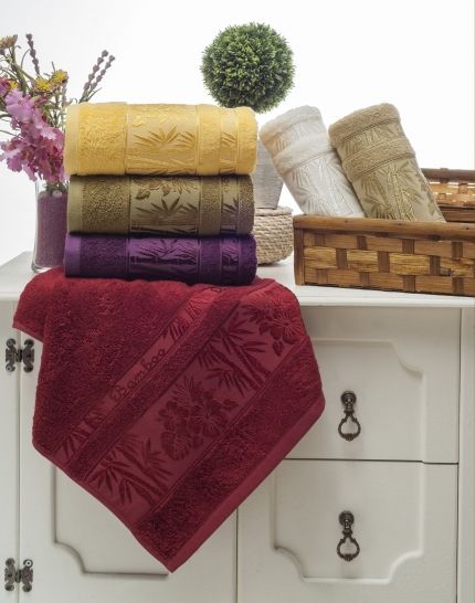 8459 Gold Бамбук 70х140 ( 6шт ) 480гр полотенце TWO DOLPHINS