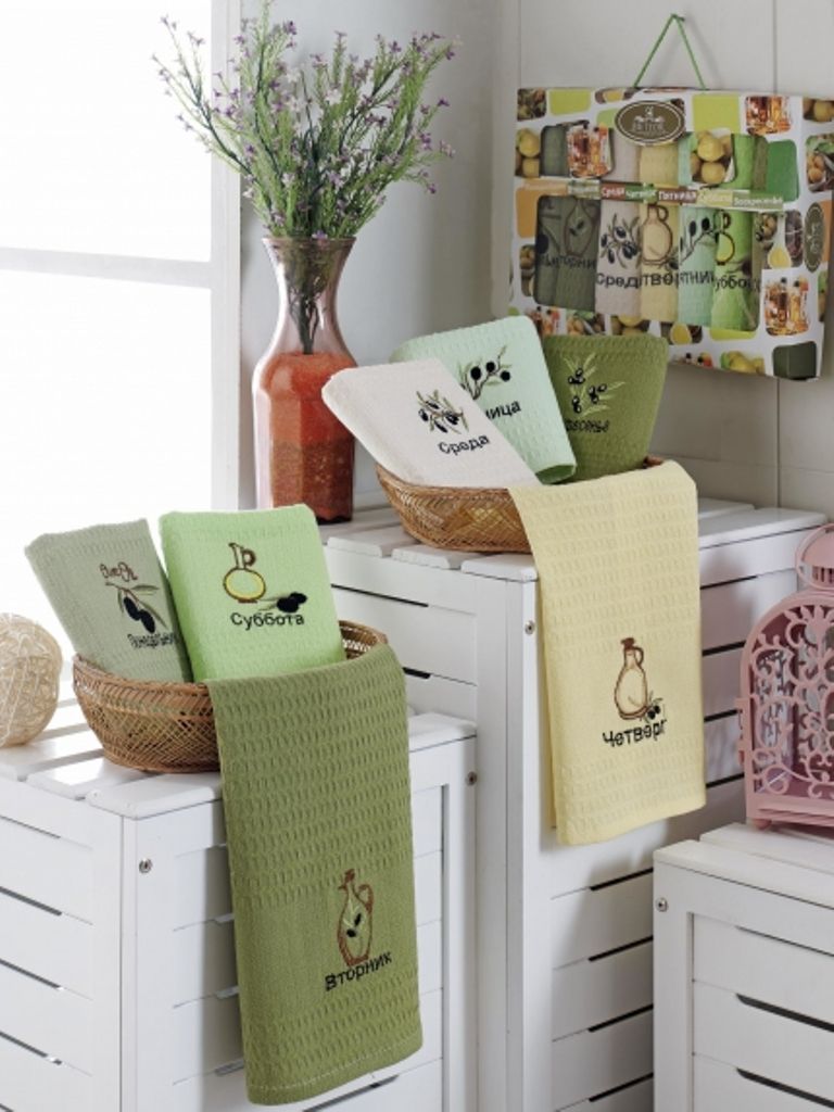 8994 Оливки В Неделька (40х60)х7шт в коробке Набор кухонный Метеор