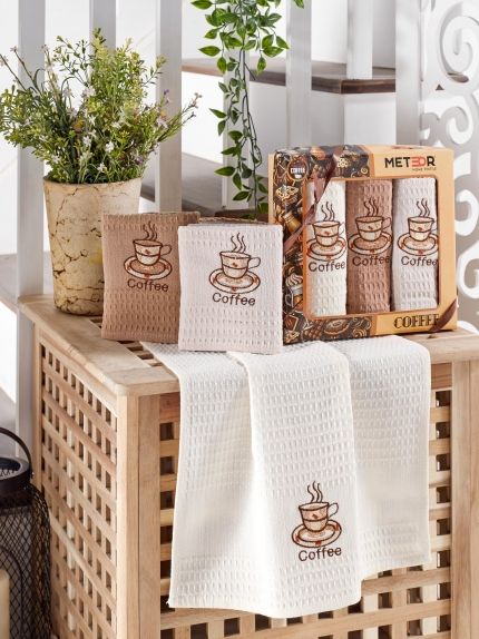 9218 BIONCE KAHVE В (40х60)х3шт в коробке Набор кухонный Метеор