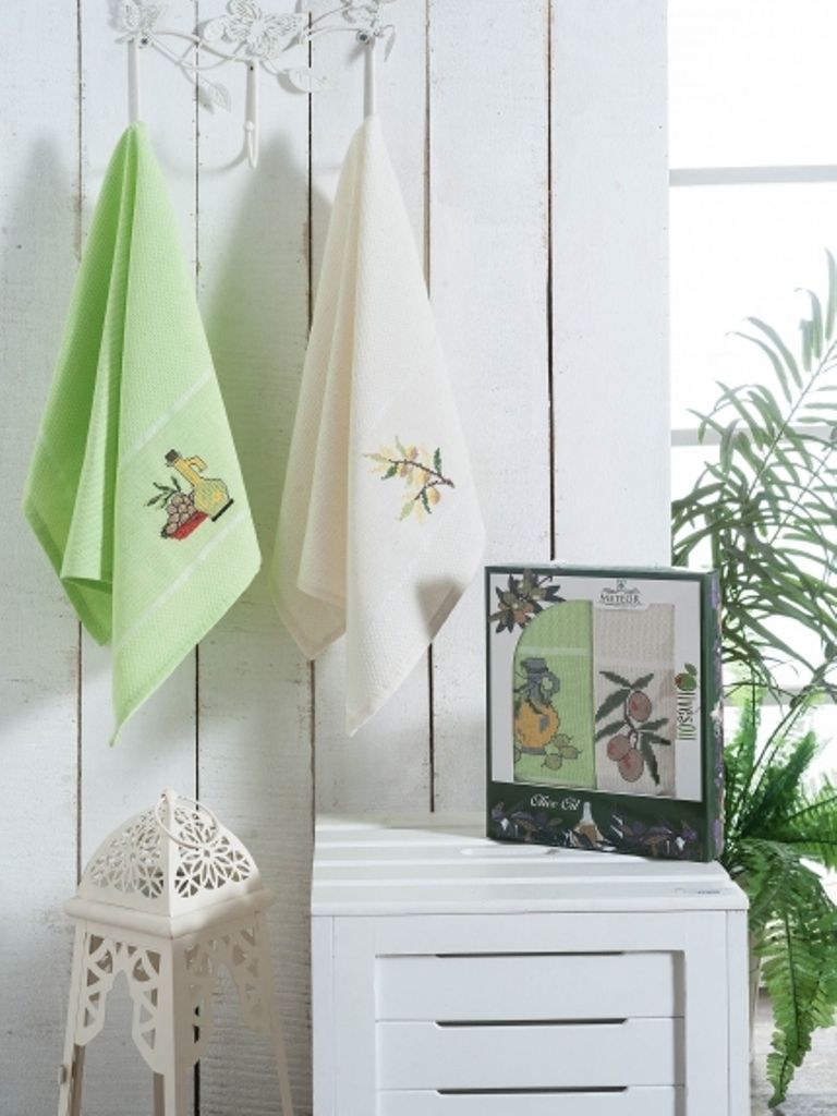 9253 Оливки В (40х60)х2шт в коробке Набор кухонный Метеор