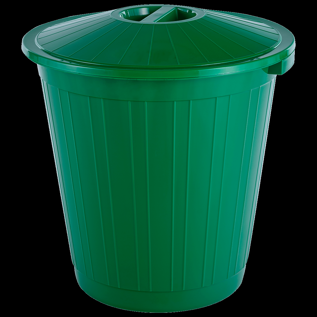 Бак круглый с крышкой 80л. (в уп 10шт.) (зеленый) арт.ЭП 097723