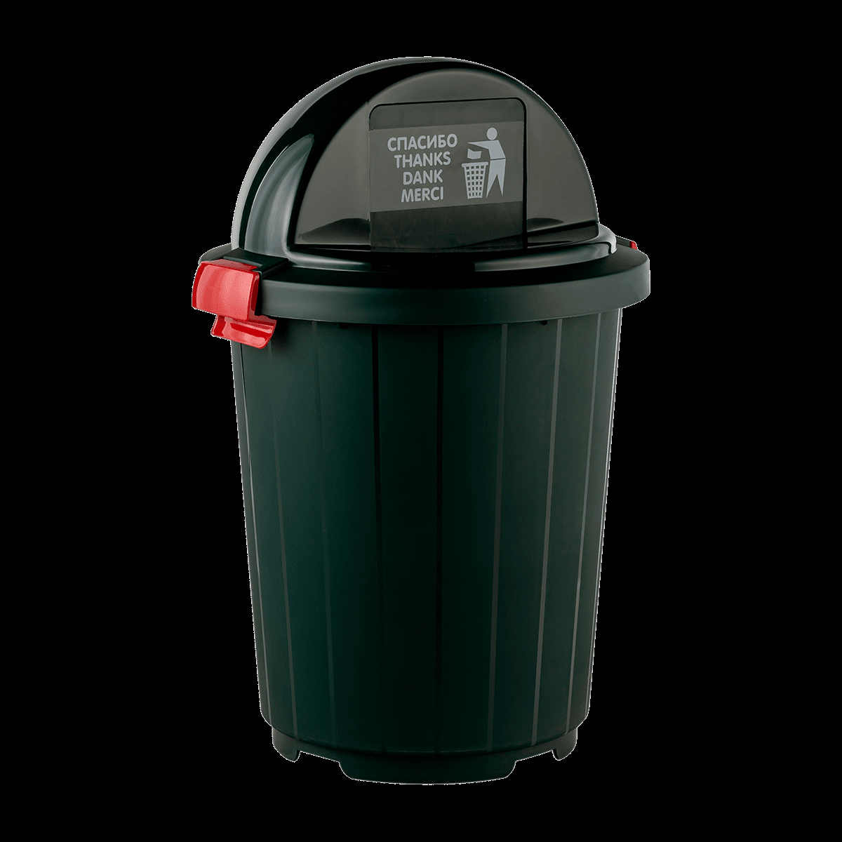 Бак круглый с крышкой-клавишей 105л (темно-зеленый) арт.ЭП 361269