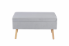 Банкетка Сторми с ящиком, велюр серый - 3