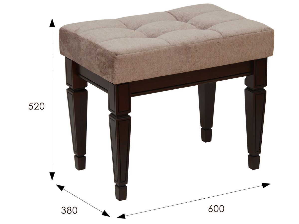 Банкетка Васко В 97Н темно-коричневый-патина