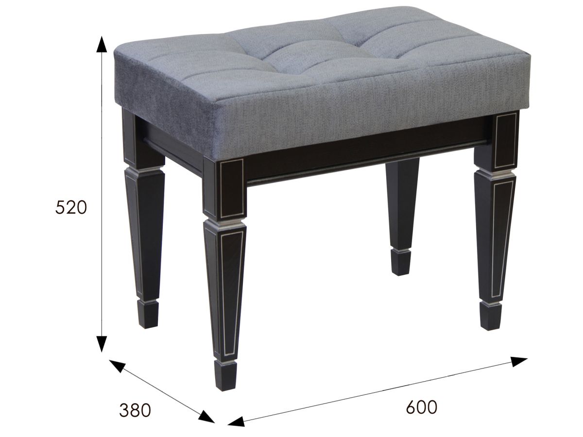 Банкетка Васко В 97Н венге-серебро