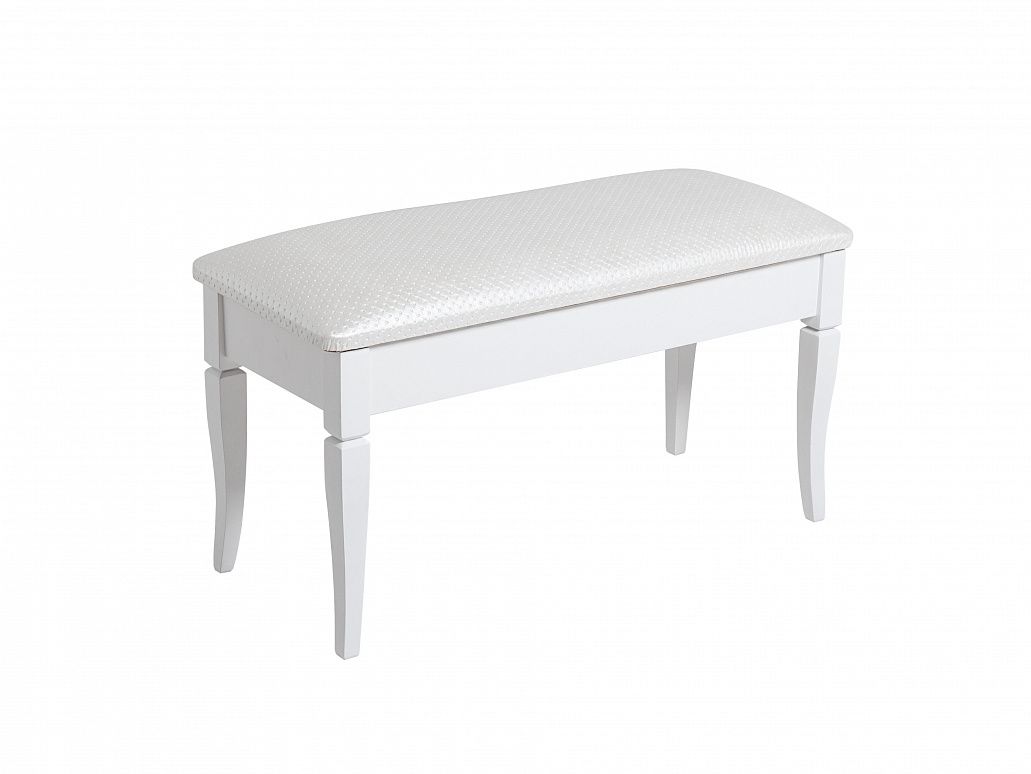 Банкетка Вивальди М с ящиком белый, ткань экокожа белый