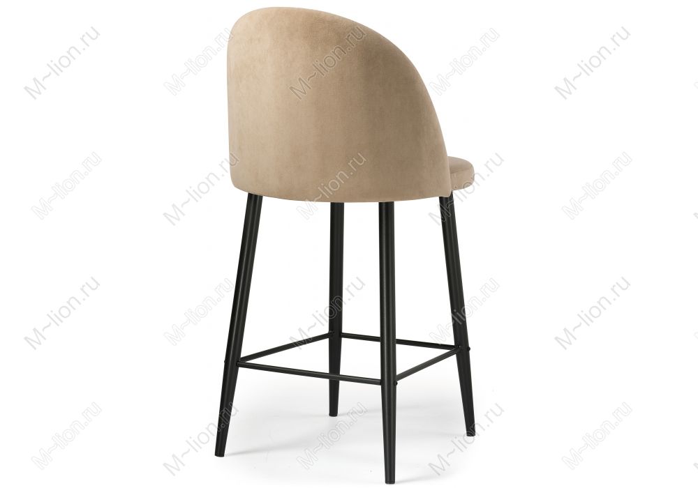 Барный стул Амизуре бежевый - черный матовый