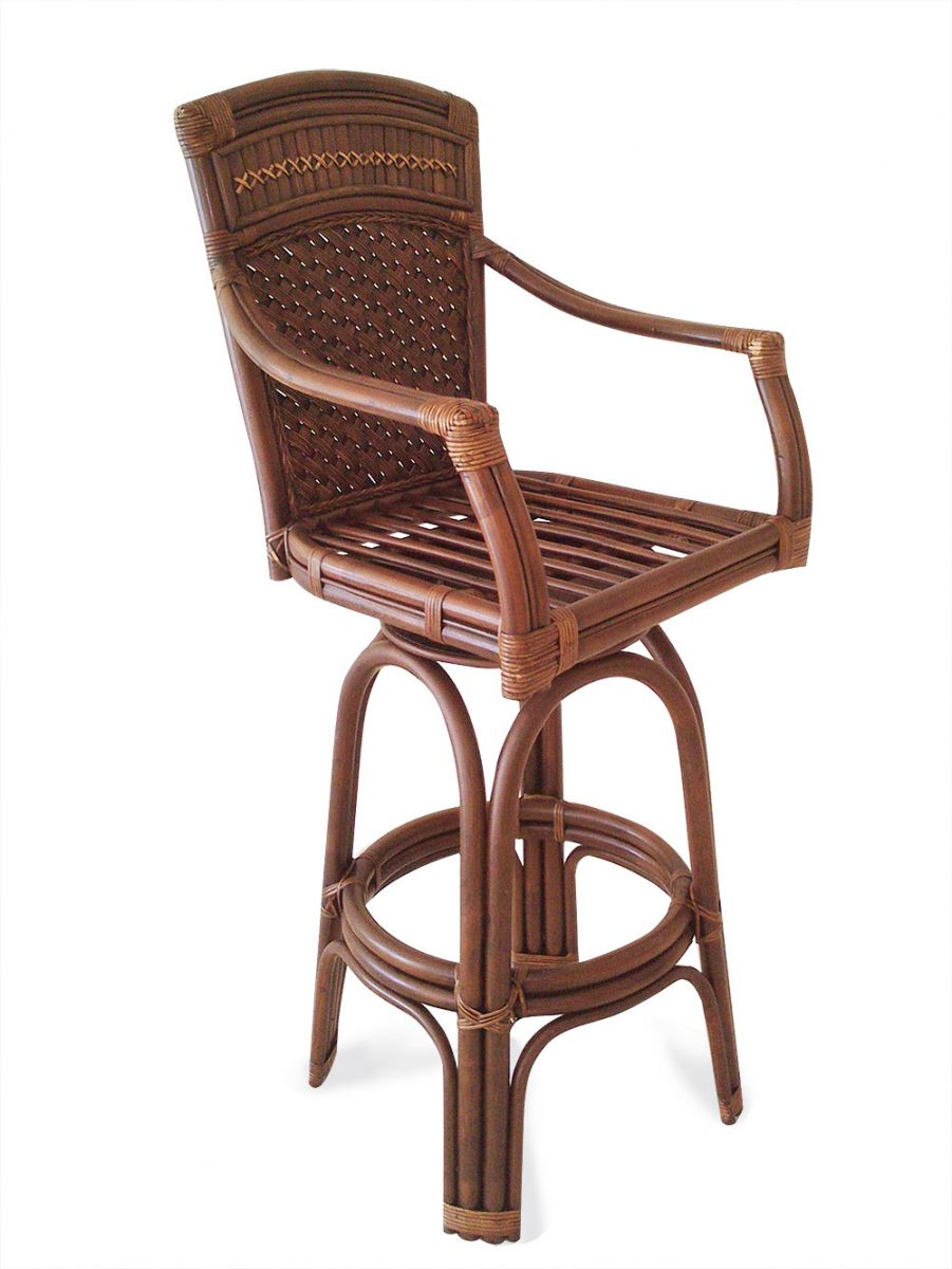 Барный стул Andrea Pecan Washed (античн. орех), Ткань рубчик, цвет кремовый