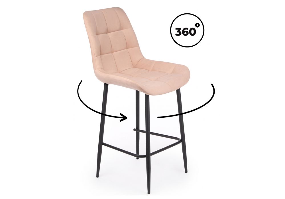Барный стул Челси 360 бежевый (zd 210) - черный np