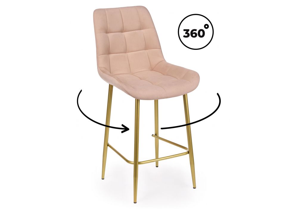 Барный стул Челси 360 бежевый (zd 210) - золотой np