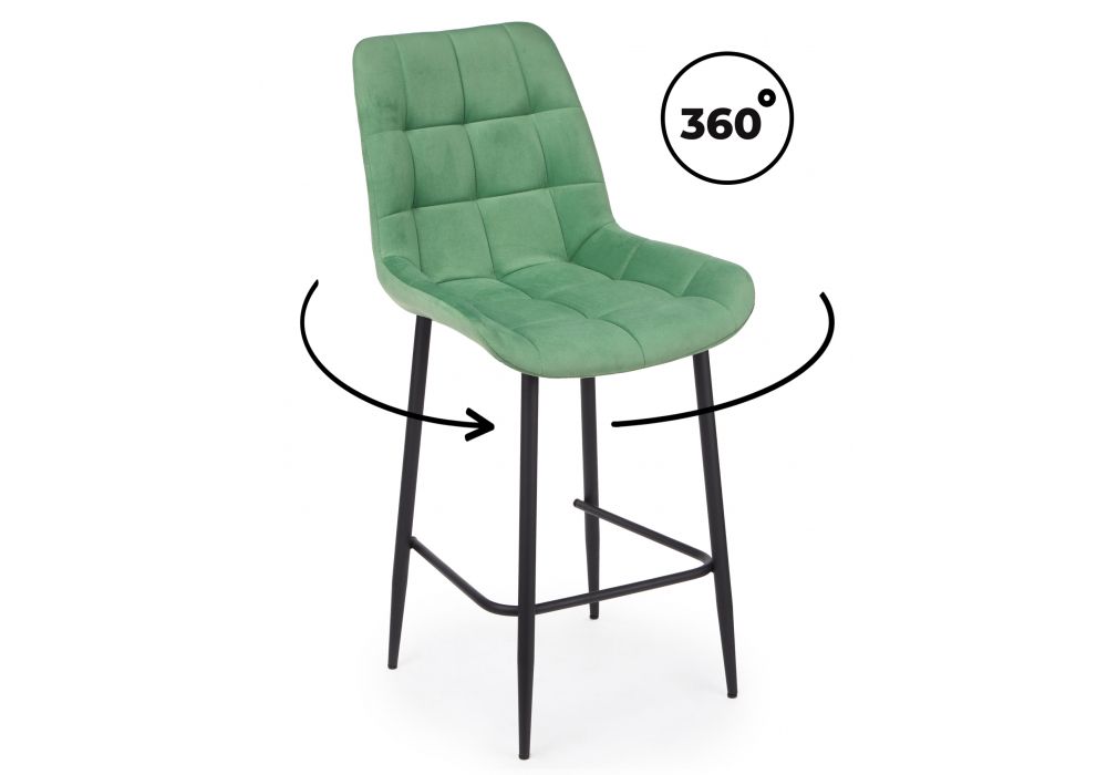 Барный стул Челси 360 фисташковый (zd 651) - черный np