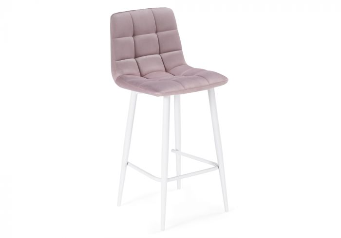 Барный стул Чилли К розовый - белый