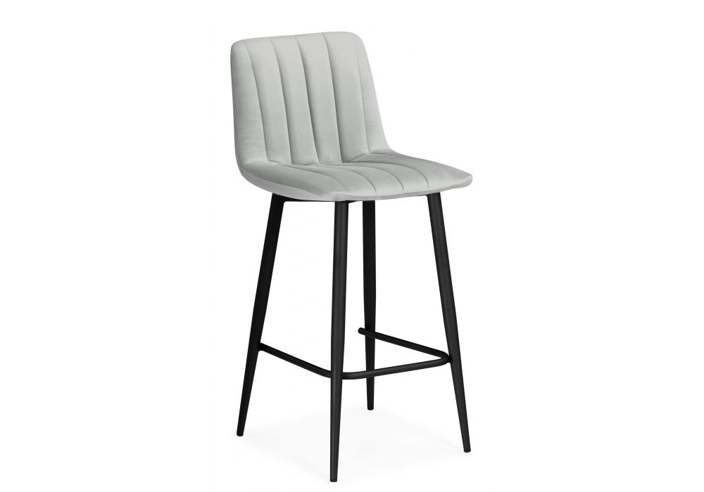 Барный стул Дани светло-серый 52 - черный