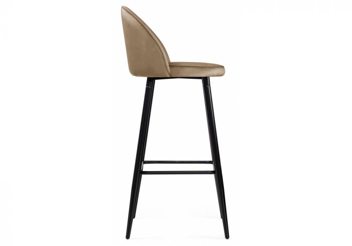 Барный стул Dodo 1 beige with edging - black