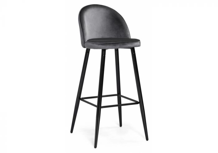 Барный стул Dodo 1 dark grey with edging - black