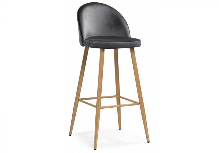 Барный стул Dodo 1 dark grey with edging - wood