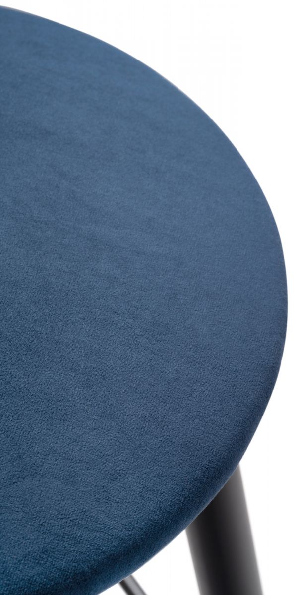 Барный стул Гангток темно-синий - черный матовый
