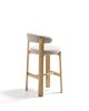 Барный стул Granite из бежевой синели и ясеня с натуральной отделкой 75 см - 10
