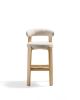 Барный стул Granite из бежевой синели и ясеня с натуральной отделкой 75 см - 11