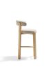 Барный стул Granite из бежевой синели и ясеня с натуральной отделкой 75 см - 9