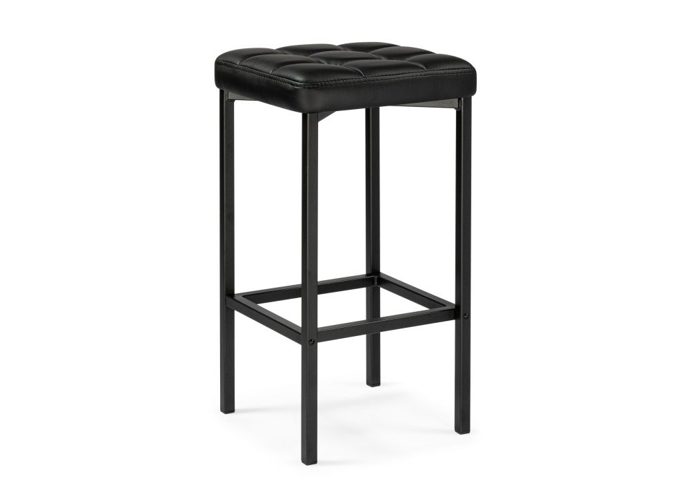 Барный стул Лофт кож.зам. d6 - черный матовый