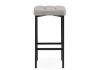 Барный стул Лофт серый (катания сильвер) - черный - 2