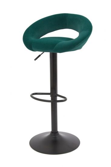 Барный стул S-905 (GREEN B-1003 velvet - черный) БАЗОВЫЙ