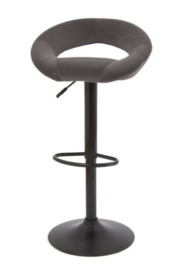 Барный стул S-905 (GREY B-1004 velvet - черный) БАЗОВЫЙ