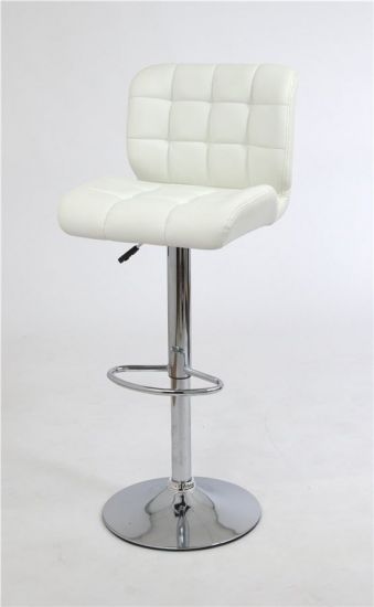 Барный стул S-939 (PU WHITE - хром) БАЗОВЫЙ