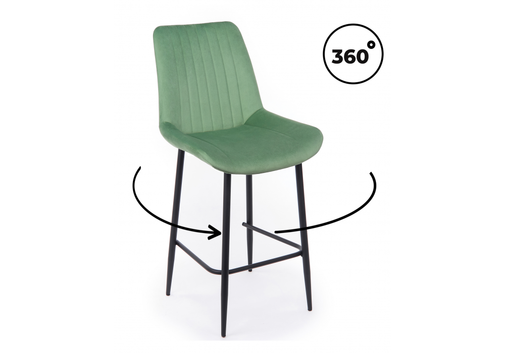Барный стул Седа 360 фисташковый (zd 651) - черный np