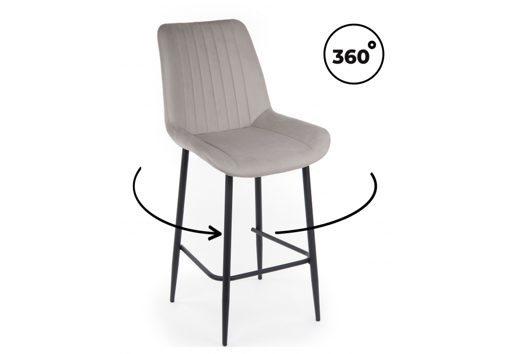 Барный стул Седа 360 латте (zd 290) - черный np