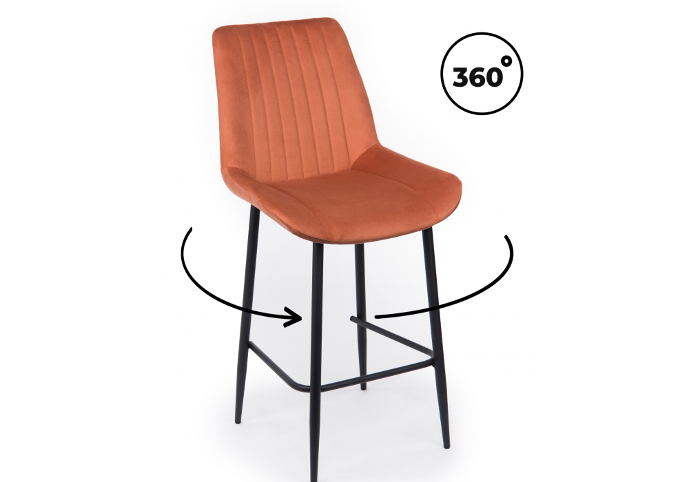 Барный стул Седа 360 терракотовый (zd 432) - черный np