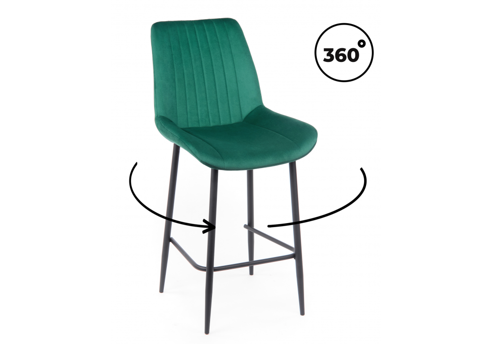Барный стул Седа 360 зеленый (zd 667) - черный np